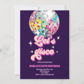 Groovy Disco Party Retro 70er Disco Einladung (Vorderseite)