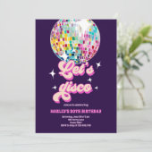 Groovy Disco Party Retro 70er Disco Einladung (Stehend Vorderseite)