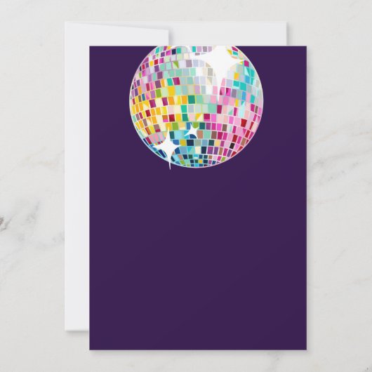 Groovy Disco Party Retro 70er Disco Einladung (Rückseite)