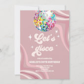 Groovy Disco Party Retro 70er Disco Einladung (Vorderseite)