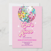 Groovy Disco Party Retro 70er Disco Einladung (Vorderseite)