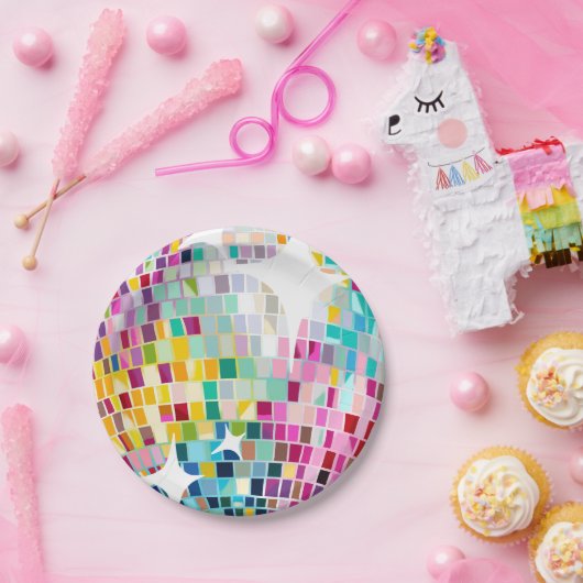 Groovy Disco Party Retro 70er Disco Pappteller (Party)