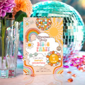 Groovy Disco Party Retro 70er Rainbow Teen Geburts Einladung