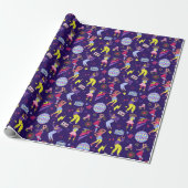 Groovy Disco Party Retro 80er Discoball Geschenkpapier (Ungerollt)