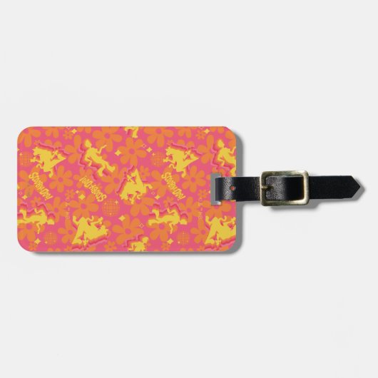 Groovy Disco Scooby-Doo Muster Gepäckanhänger (Vorderseite horizontal)