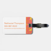 Groovy Disco Scooby-Doo Muster Gepäckanhänger (Rückseite horizontal)