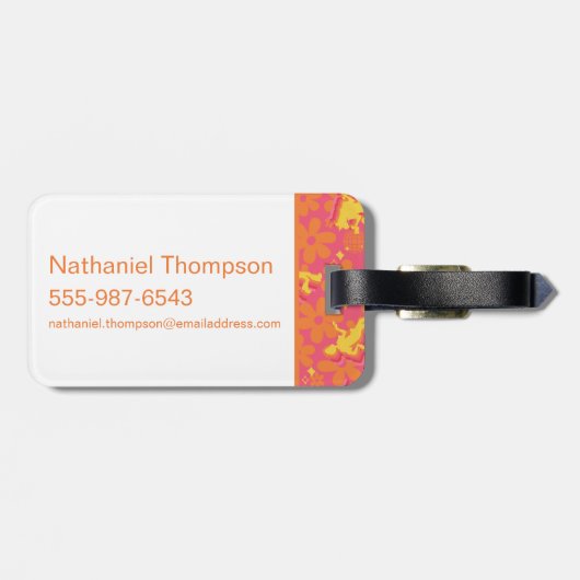 Groovy Disco Scooby-Doo Muster Gepäckanhänger (Rückseite horizontal)