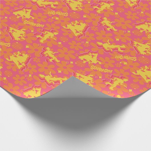 Groovy Disco Scooby-Doo Muster Geschenkpapier (Ecke)