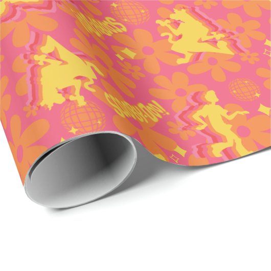 Groovy Disco Scooby-Doo Muster Geschenkpapier (Rolleneckpunkt)