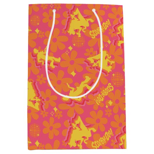Groovy Disco Scooby-Doo Muster Mittlere Geschenktüte (Vorderseite)