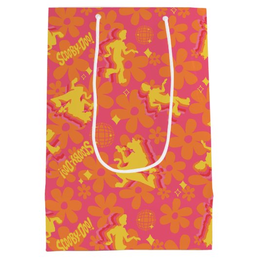 Groovy Disco Scooby-Doo Muster Mittlere Geschenktüte (Rückseite)