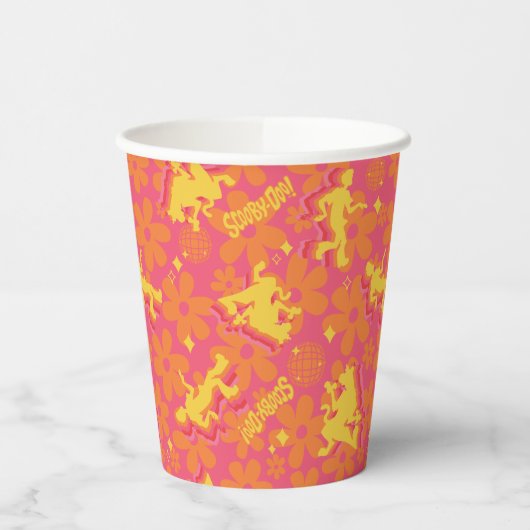 Groovy Disco Scooby-Doo Muster Pappbecher (Links)