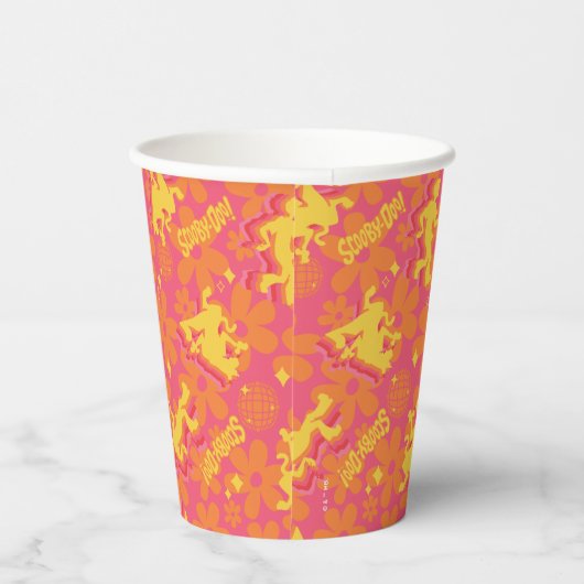 Groovy Disco Scooby-Doo Muster Pappbecher (Rechts)