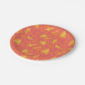 Groovy Disco Scooby-Doo Muster Pappteller (Schrägansicht)