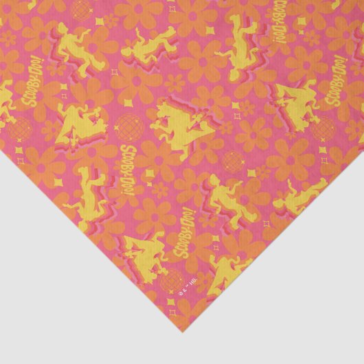 Groovy Disco Scooby-Doo Muster Seidenpapier (Ausschnitt)