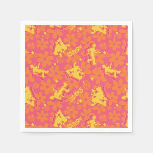 Groovy Disco Scooby-Doo Muster Serviette (Vorderseite)
