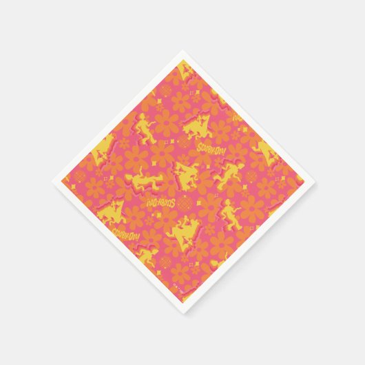 Groovy Disco Scooby-Doo Muster Serviette (Ecke)