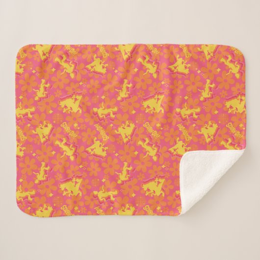 Groovy Disco Scooby-Doo Muster Sherpadecke (Vorderseite (Horizontal))