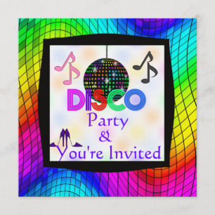 Groovy Disco-Tanzen-Party Einladung