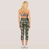 Groovy Disco Weihnachtsbaum Dinosaurier Capri Leggings (Rückseite)