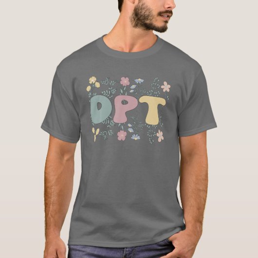 Groovy Doctor of Physical Therapy Blume DPT T-Shirt (Vorderseite)