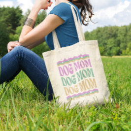 Groovy Dog Mama Dog Mama Leinwand Tragetasche