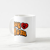 Groovy Dog Mama Zeichnend Kaffeetasse (Vorderseite Links)