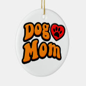 Groovy Dog Mama Zeichnend Keramik Ornament (Rechts)
