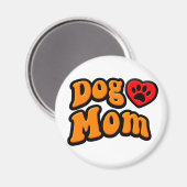 Groovy Dog Mama Zeichnend Magnet (Vorderseite/Rückseite)