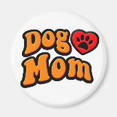 Groovy Dog Mama Zeichnend Magnet (Vorne)