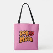 Groovy Dog Mama Zeichnend Tasche (Rückseite)