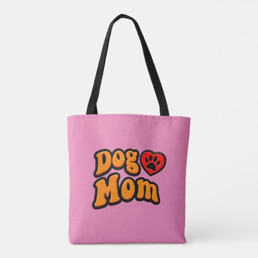 Groovy Dog Mama Zeichnend Tasche (Rückseite)