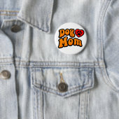 Groovy Dog Mom Drawing Button (Beispiel)