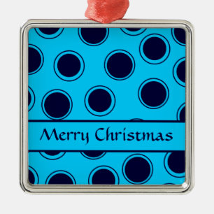 Groovy Dots #4 Frohe Weihnachten Silbernes Ornament