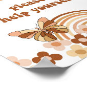 Groovy Drinks Party signieren Retro Hippie Poster (Ecke)