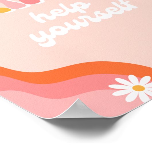 Groovy Drinks Sign | Digital Groovy Sign Poster (Ecke)