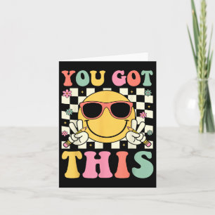 Groovy du Got diesen Smile Face Testing Day Teache Karte