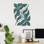 Groovy Dusty Abstrakte Blume WKND Club Poster (Heimbüro)