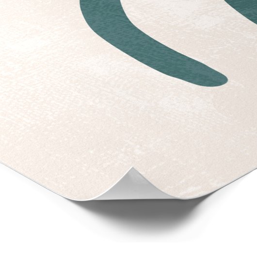 Groovy Dusty Abstrakte Blume WKND Club Poster (Ecke)