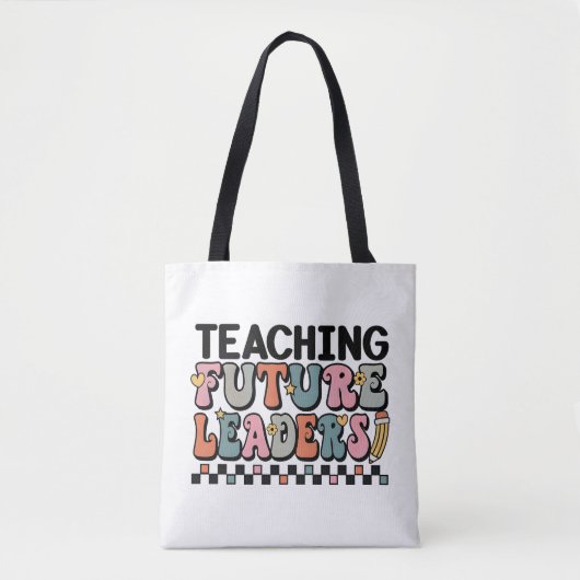 Groovy Earth Tones Teacher Quote Art Tasche (Vorderseite)