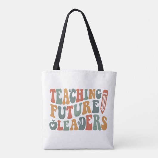 Groovy Earth Tones Teacher Quote Art Tasche (Rückseite)