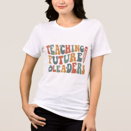 Groovy Earth Tones Teacher Quote Art Tri-Blend Shirt