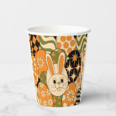 Groovy Easter Bunny Party Paper Cups Pappbecher (Rückseite)