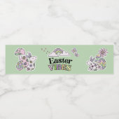 Groovy Easter Bunny Water Bottle Label Wasserflaschenetikett (Einzelnes Label)