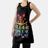 Groovy Eat Sleep Cheer Wiederholung Cheerleader Ch Schürze (InSitu)
