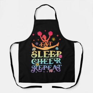 Groovy Eat Sleep Cheer Wiederholung Cheerleader Ch Schürze