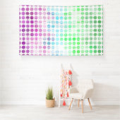 Groovy Eclectic Boho Abstract Toric Pride-Flagge Banner (Insitu)