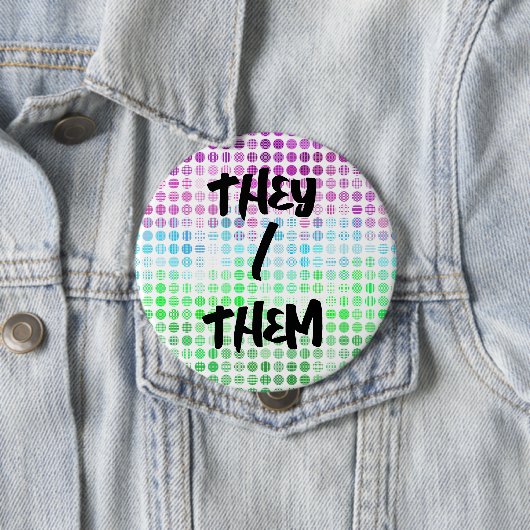 Groovy Eclectic Boho Abstract Toric Pride-Flagge Button (Beispiel)