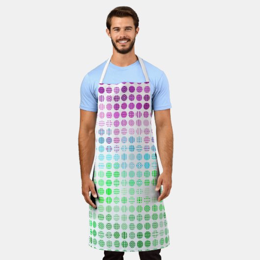 Groovy Eclectic Boho Abstract Toric Pride-Flagge Schürze (Getragen)