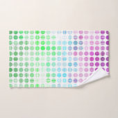 Groovy Eclectic Boho Abstrakt Toric Prilag Flag Badhandtuch Set (Handtuch)